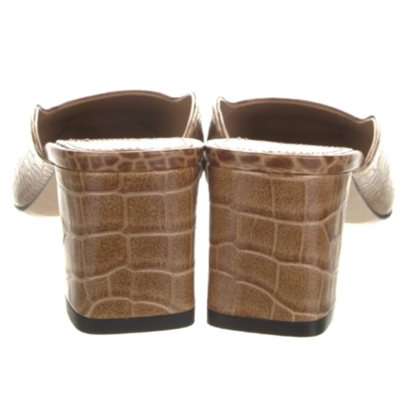 Tamara Mellon Croc Block Heel Square Toe (NWB) - Picture 4 of 5